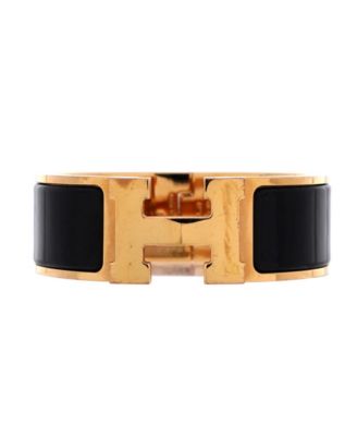 Pre-owned Pre-owned Hermes  Hermes Wide Clic H Bracelet Enamel