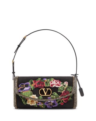 DeVain VLogo Small Embroidered Shoulder Bag