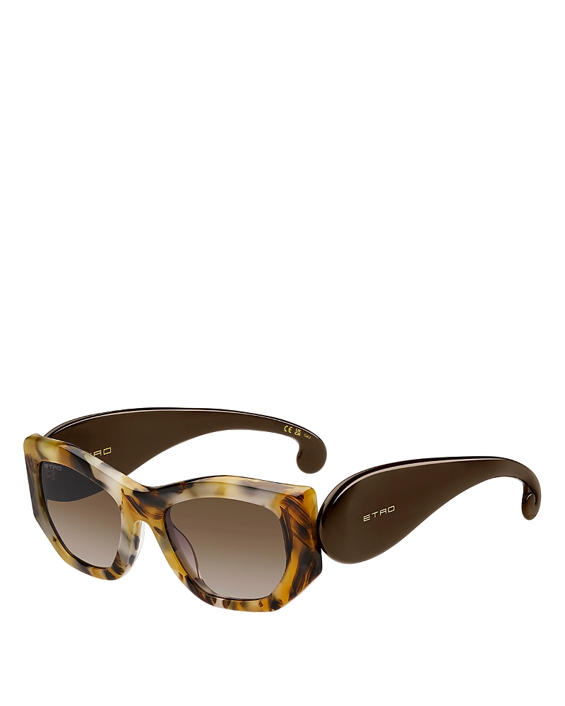 Etro Paisley Geometric Sunglasses, 53mm