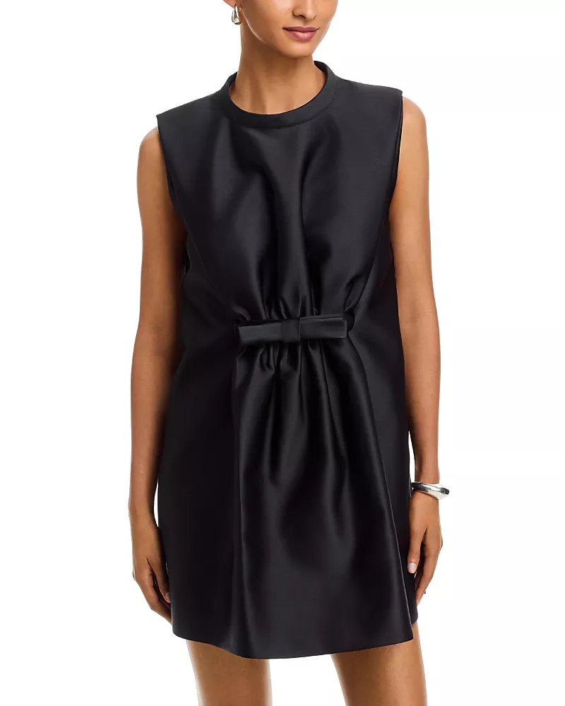 Rabanne Satin Bow Mini Dress