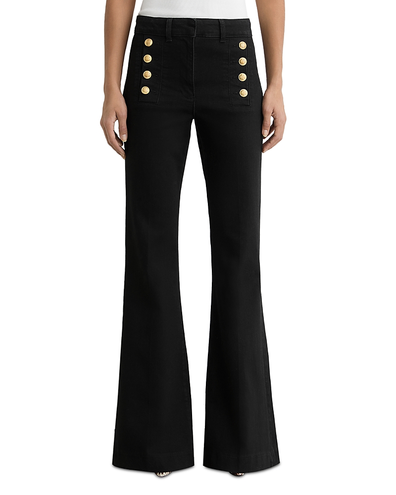 Reiss The Athena High Rise Jeans in Black