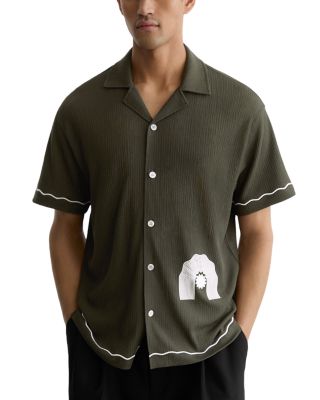 Solano Short Sleeve Textured Printed Shirt