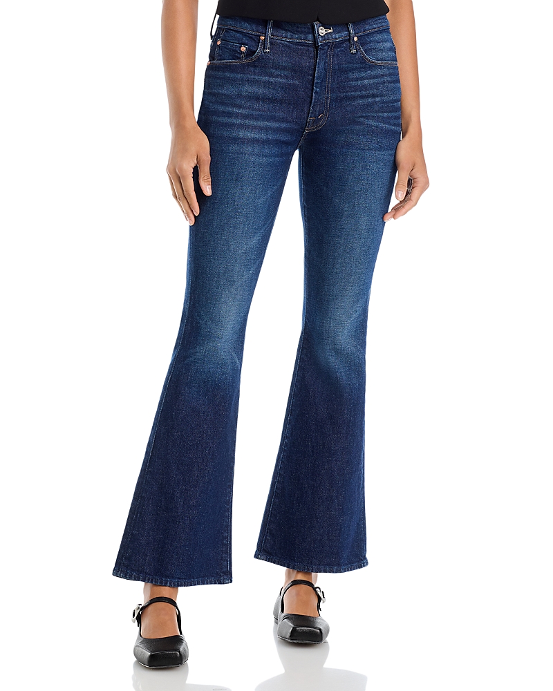 Mother The Weekender Mid Rise Flared Jeans In Kicks And Riffs