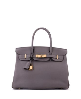 Pre-owned Pre-owned Hermes  Hermes Birkin 30 Handbag Grey Togo With Gold Hardware In Gray