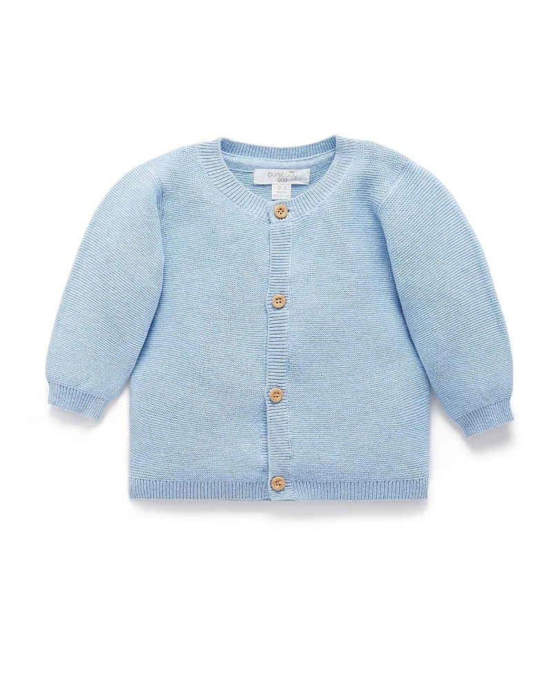 Purebaby Boys' Textured Knit Cardigan - Baby