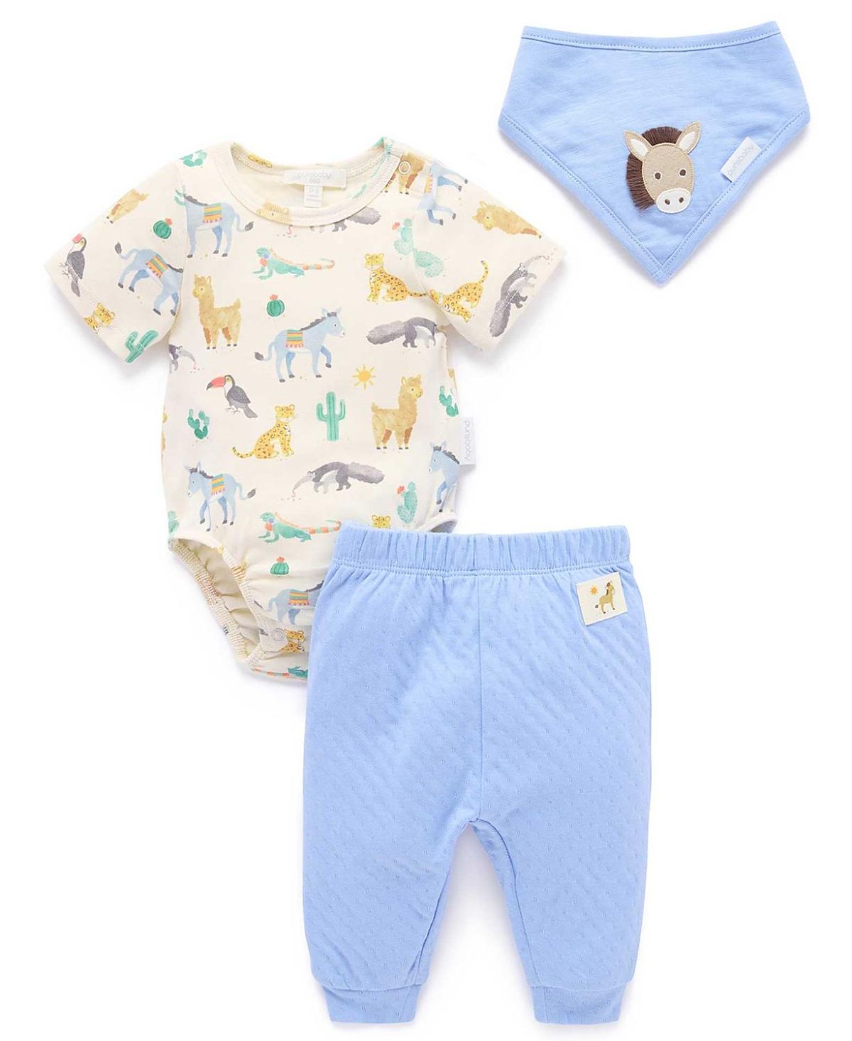 Purebaby Boys' 3 Piece Gift Set - Baby