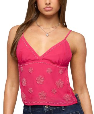  Kazi Backless Floral Bead Top