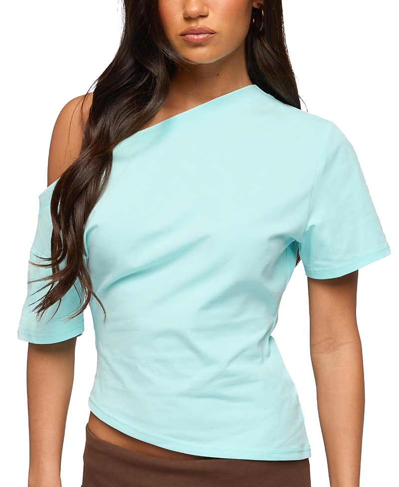 Edikted Mariee Asymmetric Off Shoulder Top