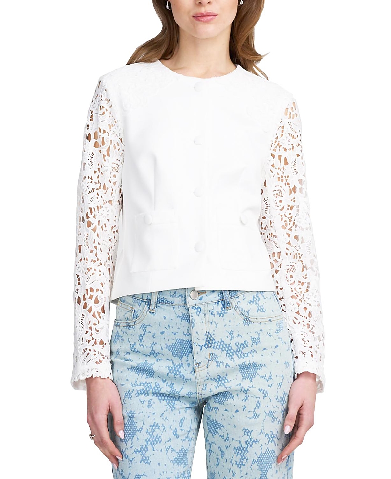 Elle Collection Lace Satin Jacket