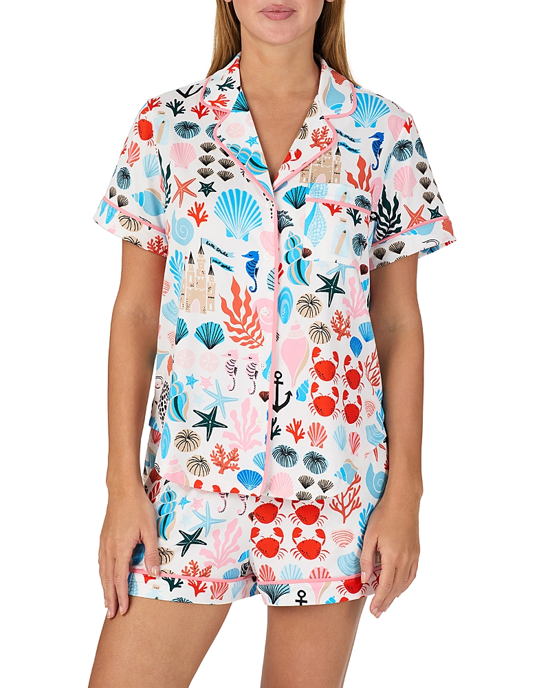 kate spade new york Brushed Jersey Short Sleeve Boxer Pajama Set