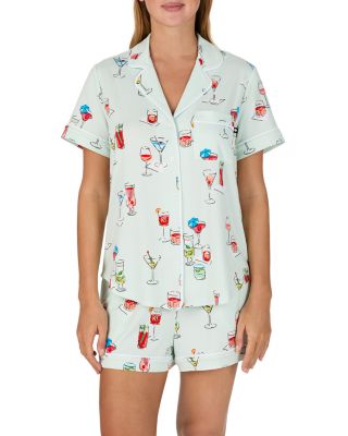 Brushed Jersey Short Sleeve Boxer Pajama Set