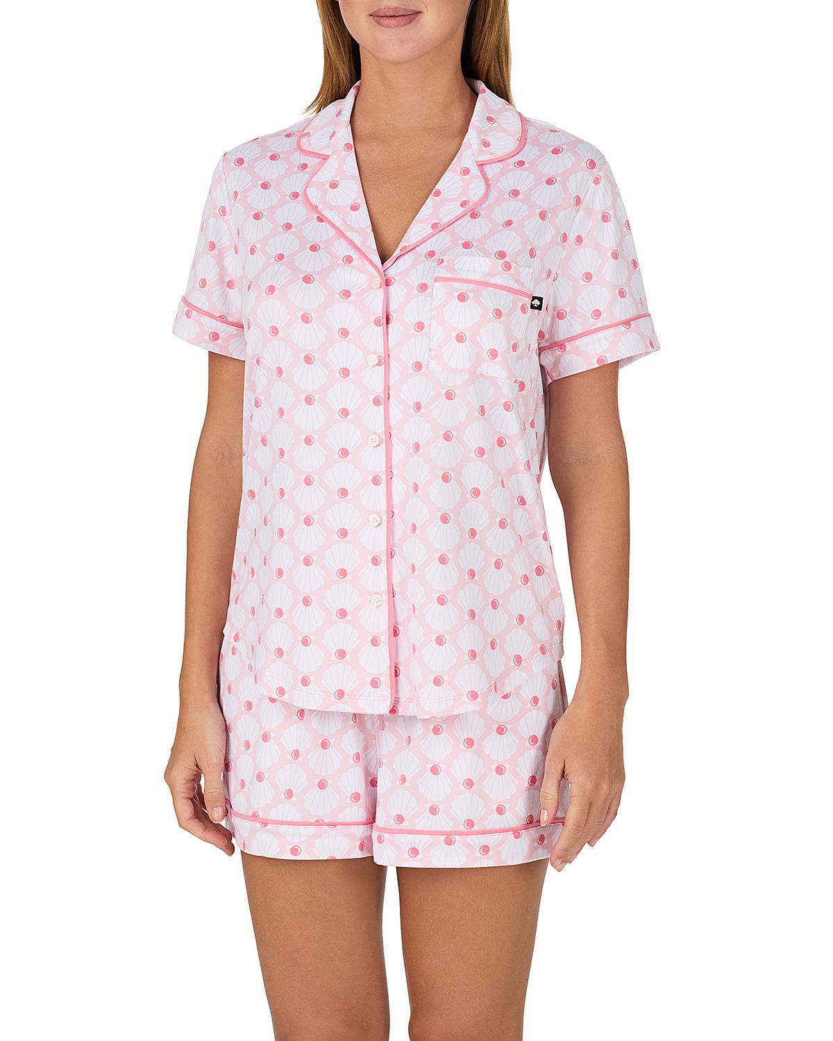 kate spade new york Brushed Jersey Short Sleeve Boxer Pajama Set