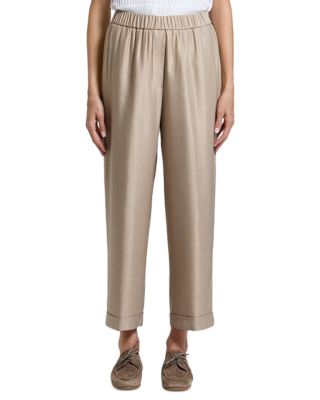 Elastic Waist Cuffed Pants