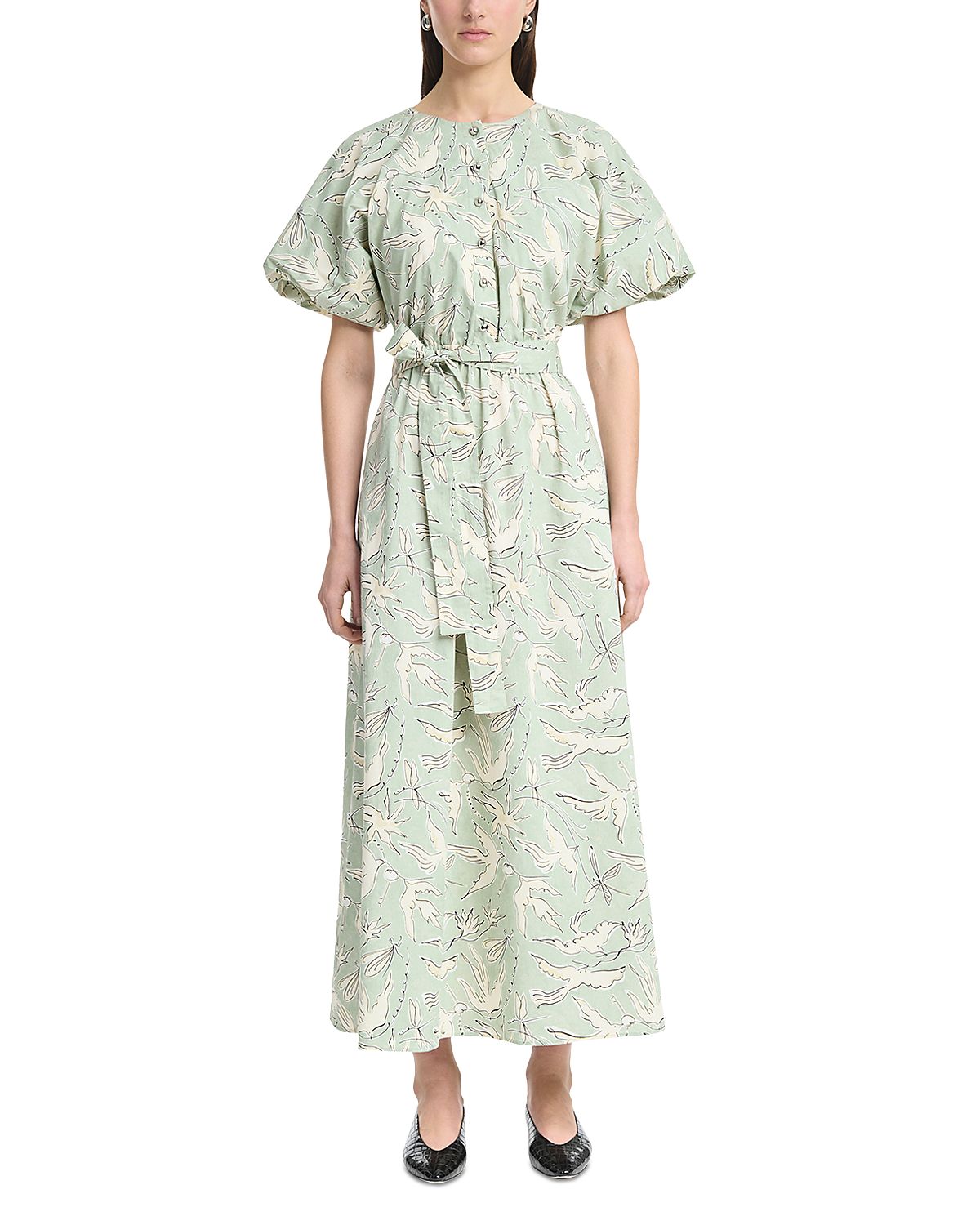 Altuzarra Paulina Silk Tie Waist Dress