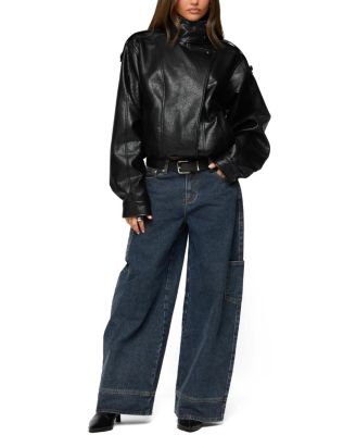 Jaicee High Neck Oversized Jacket - thumbnail 3