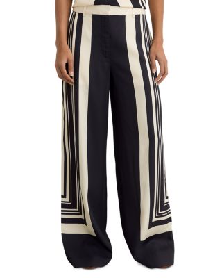 Petite Caris Wide Leg Printed Pants
