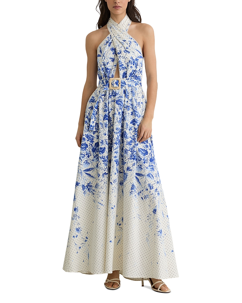 Reiss Petite Printed Cotton Dress
