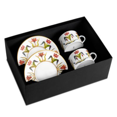 Grand Tour Teacup and Saucer, Set of 2