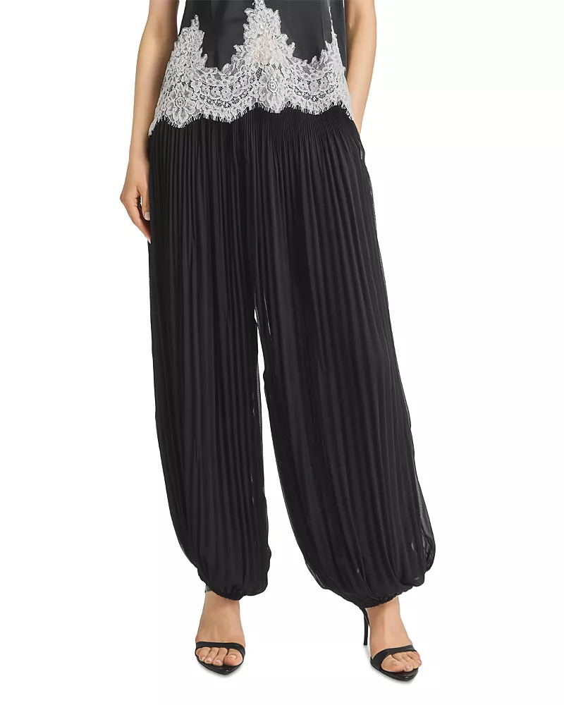 Saint Art Ronan Pleated Chiffon Pants