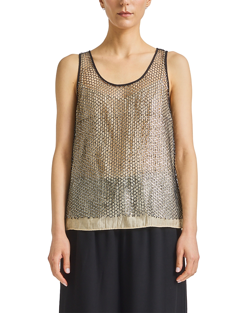 Saint Art Menton Mesh Sequin Top