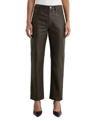 Slim Leg Leather Trousers