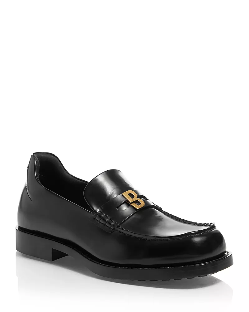 Balenciaga Men's Shiny Loafers