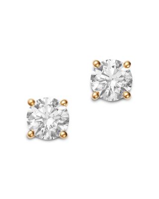 Bloomingdale's Fine Collection Luxe Collection Certified Lab Grown Diamond Stud Earrings in 18K Yellow Gold, 4.0 tcw