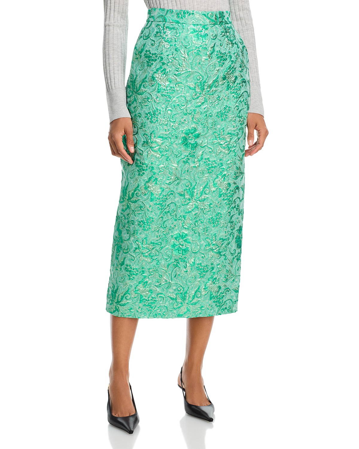 Willy Chavarria Woven Skirt in Uniform Green