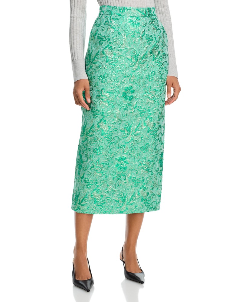 Willy Chavarria Woven Skirt in Uniform Green