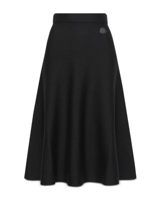 Wool Blend A Line Skirt