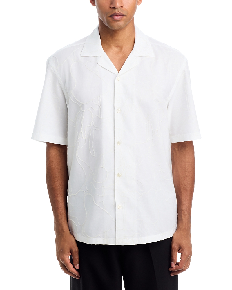 Boss C-Lars Camp Collar Embroidered Shirt