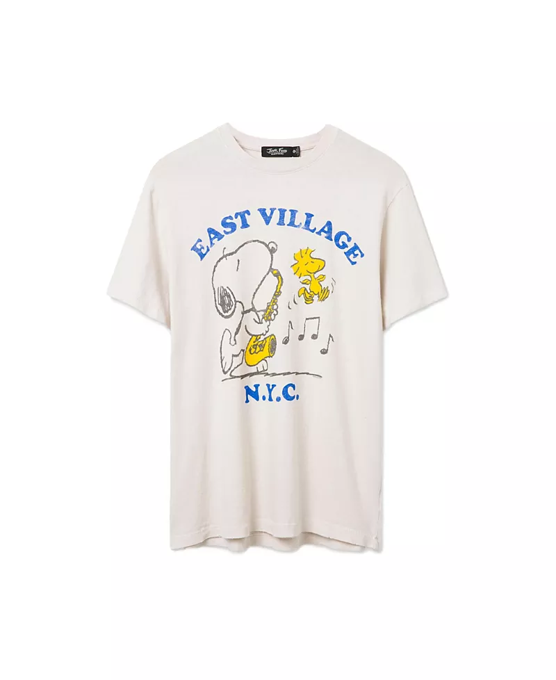 Junk Food Clothing Unisex Snoopy East Village Vintage Tee