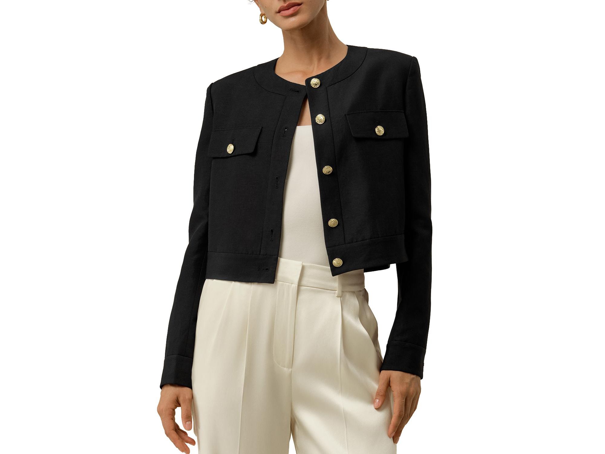 Mara Jacket in Silk Linen - Image 1