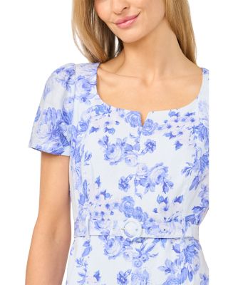 floral mini dress a line Viole Embroidered Floral Cotton A-Line Mini Dress