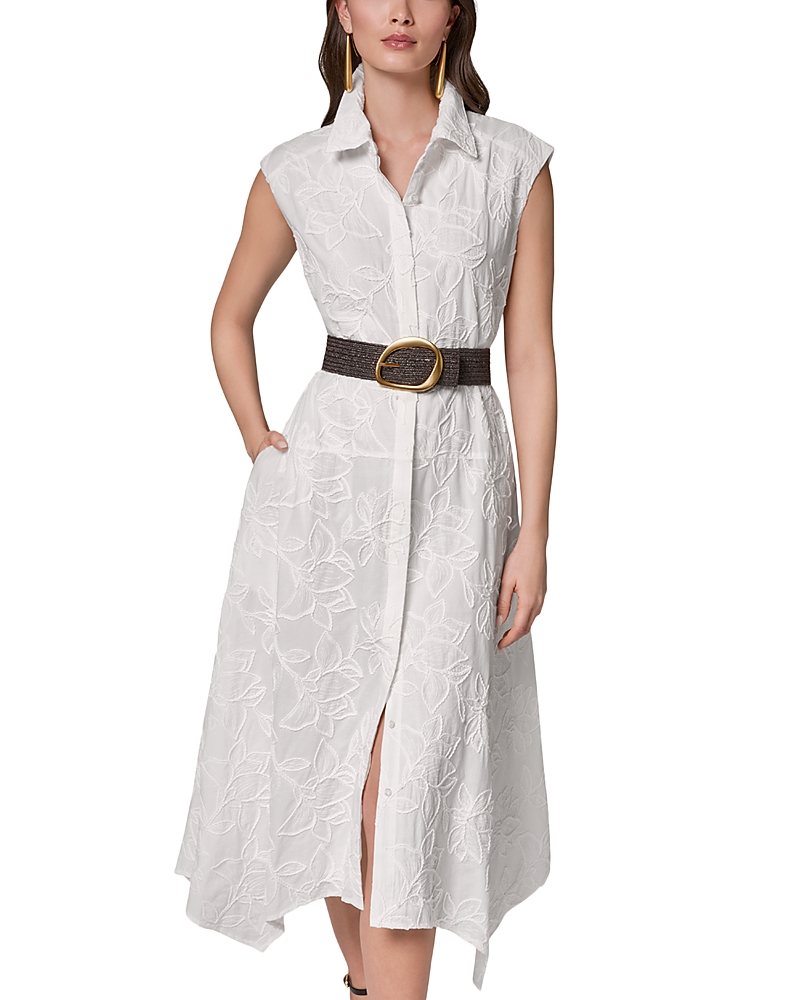 Donna Karan New York Belted Embroidered Midi Dress