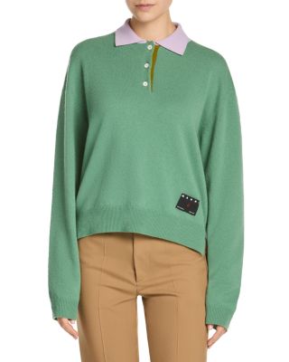 Cashmere Long Sleeve Polo Sweater