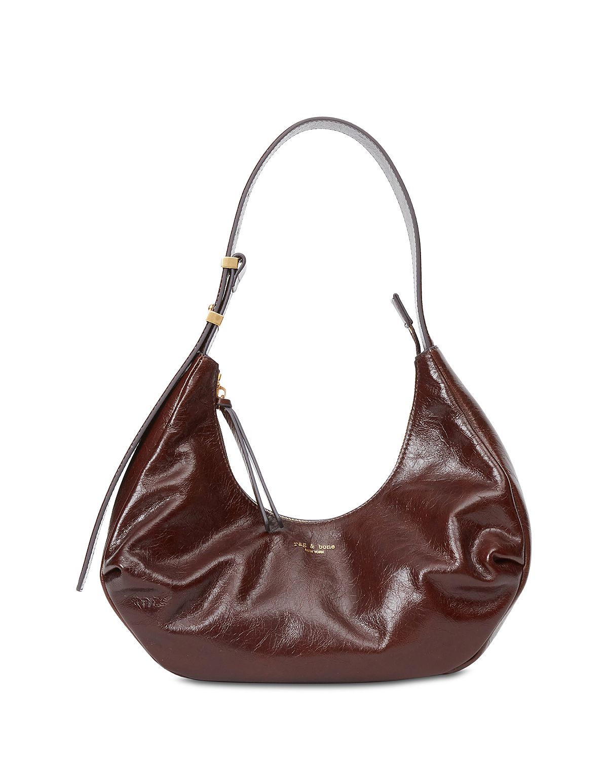 rag & bone Hudson Patent Leather Hobo Bag