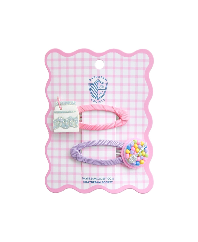 Jollity & Co. Milk and Cereal Hair Clips, Set of 2