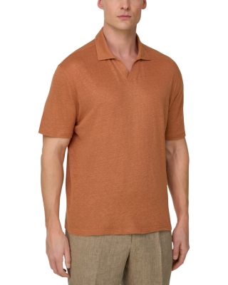 Boggi Milano Stretch Linen Jersey Polo Shirt