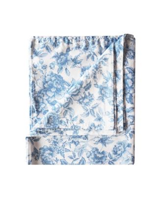  Liberty Fabric Regency Trail China Blue Flat Top Sheet, King
