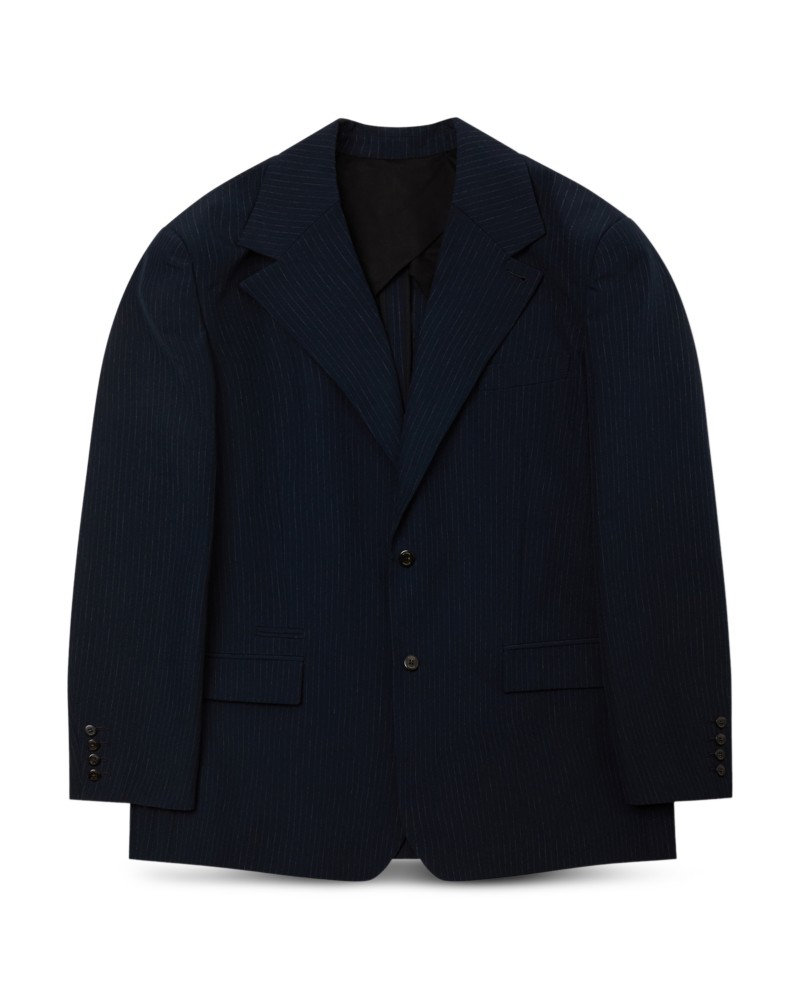 Willy Chavarria Chuco Blazer in Peacoat Stripe