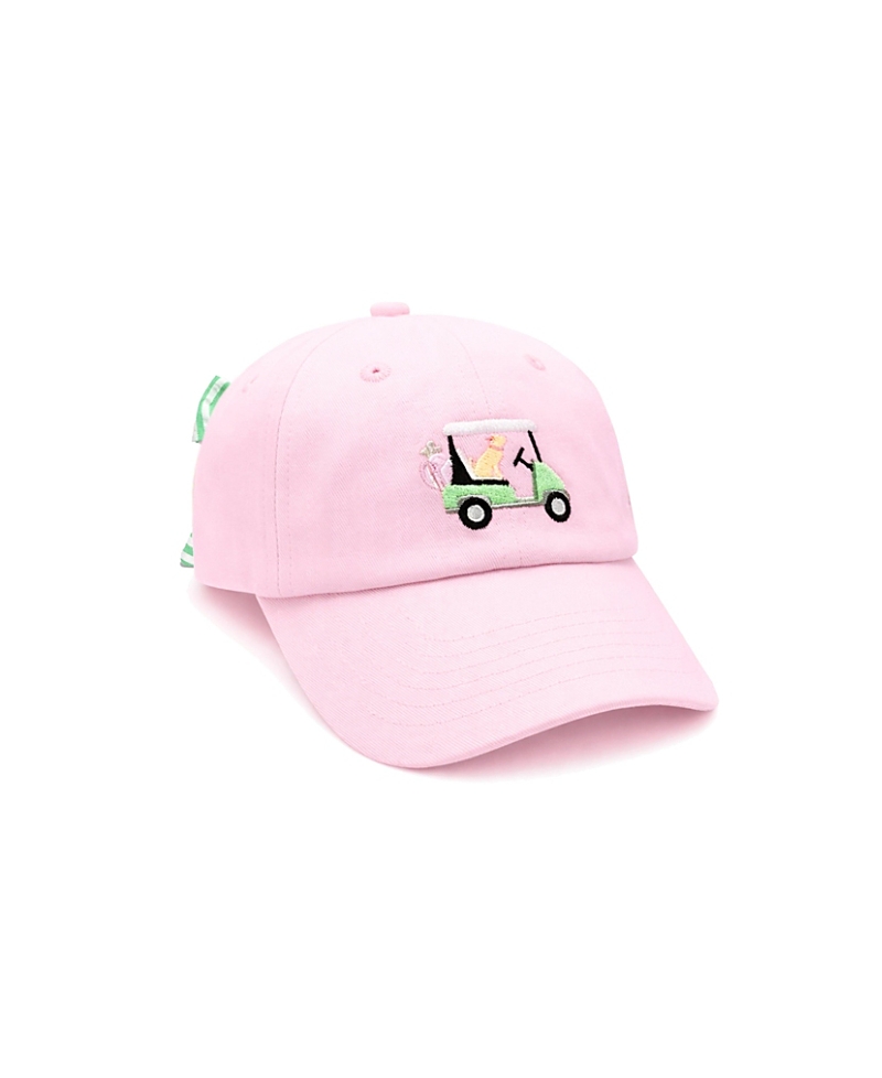 Bits & Bows Girls' Dog Golf Cart Bow Baseball Hat