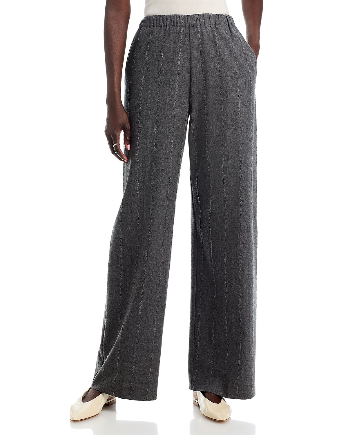 Fabiana Filippi Pinstripe Flannel Straight Leg Pants