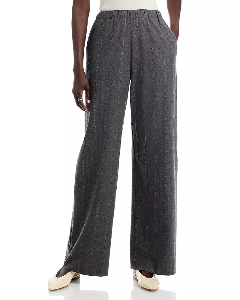 Fabiana Filippi Pinstripe Flannel Straight Leg Pants