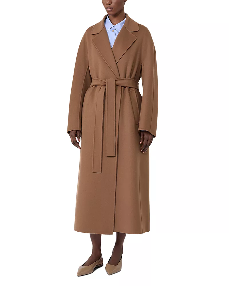 Max Mara Smmpenelope Hazelnut Brown Wrap Coat