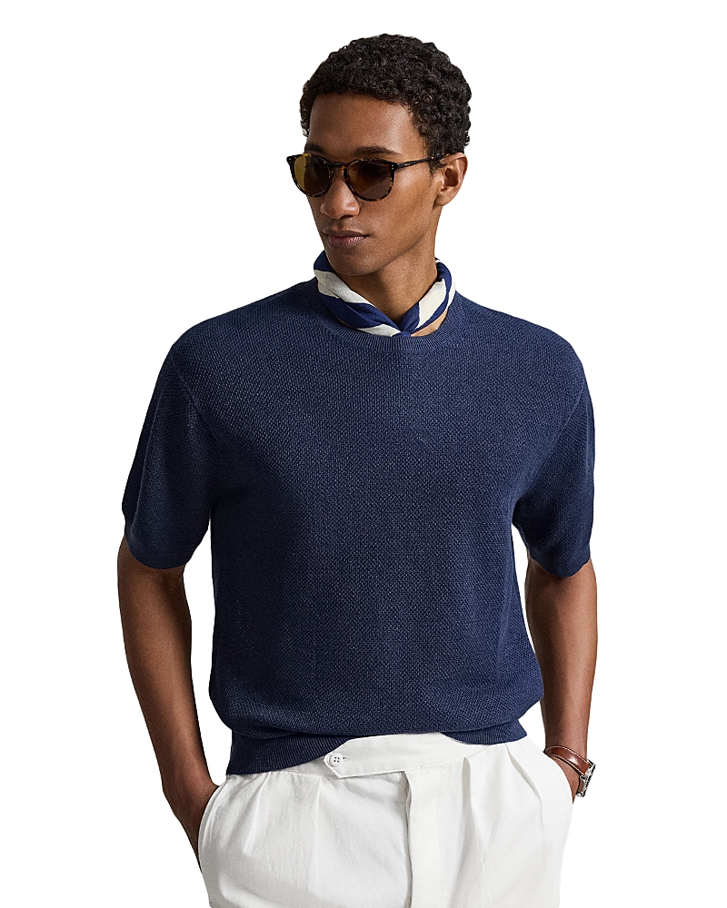 Polo Ralph Lauren Pique Knit Linen Sweater T-Shirt