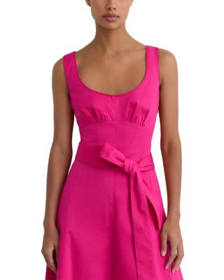 reiss pink midi dress Reiss Halter Neck Cut Out Midi Dress in Pink