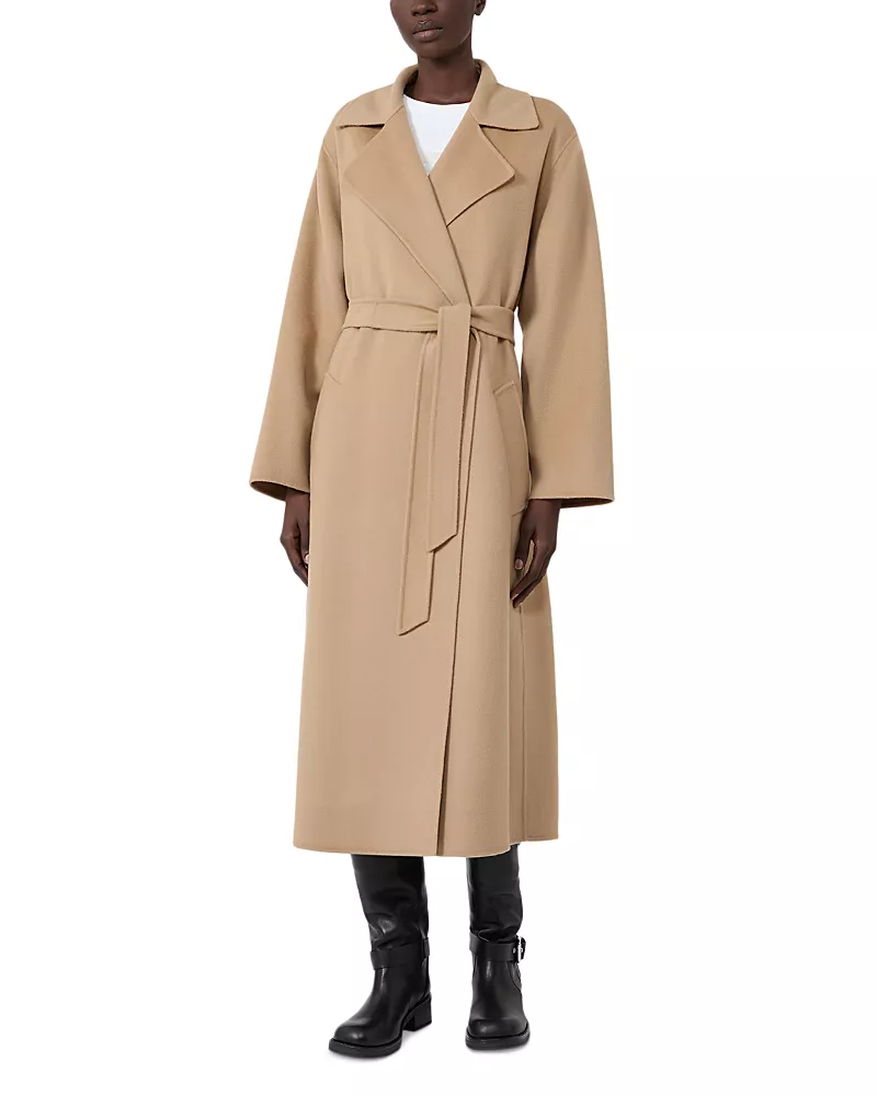Weekend Max Mara Wkdoperoso Wool Blend Belted Coat