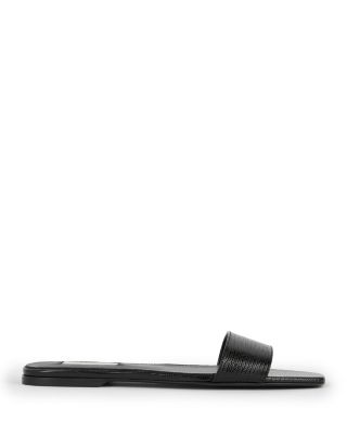 Women's Slim Lizard Embossed Bandeau Slides