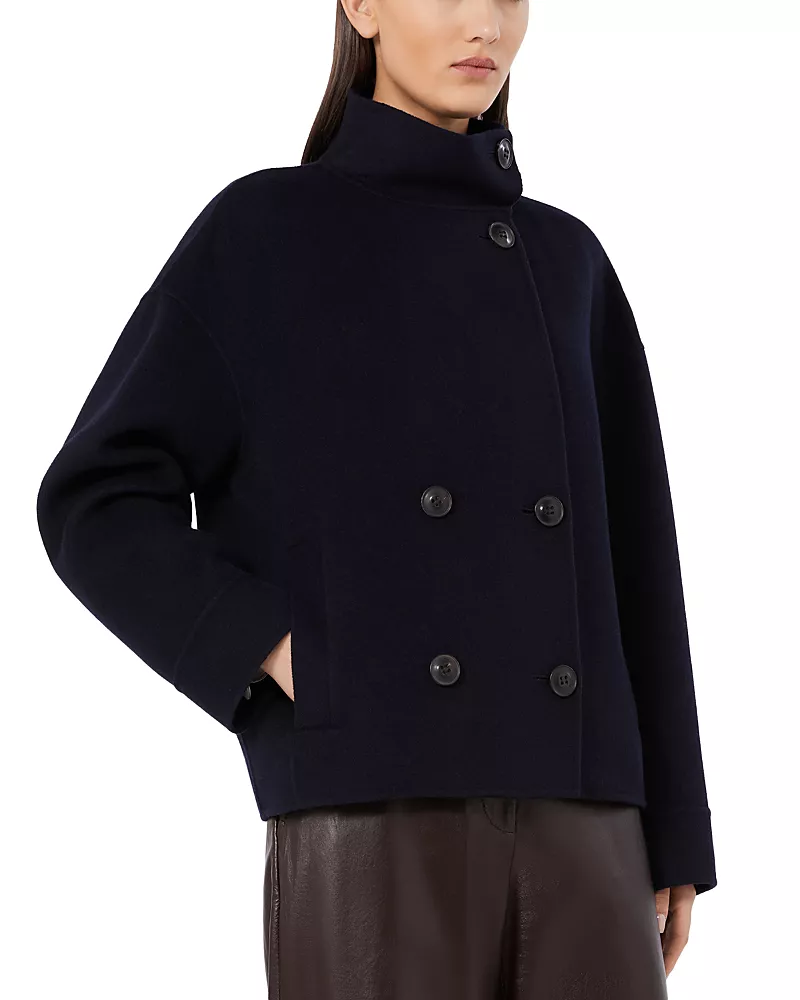 Max Mara Studio Mstaceri Wool Blend Pea Coat